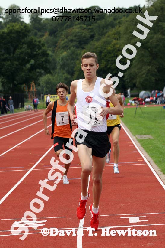 Mens 800 metres at the Northern Inter-Counties under-17s and 15s at Witton Park, Blackburn. Photo: David T. Hewitson/Sports for All Pics